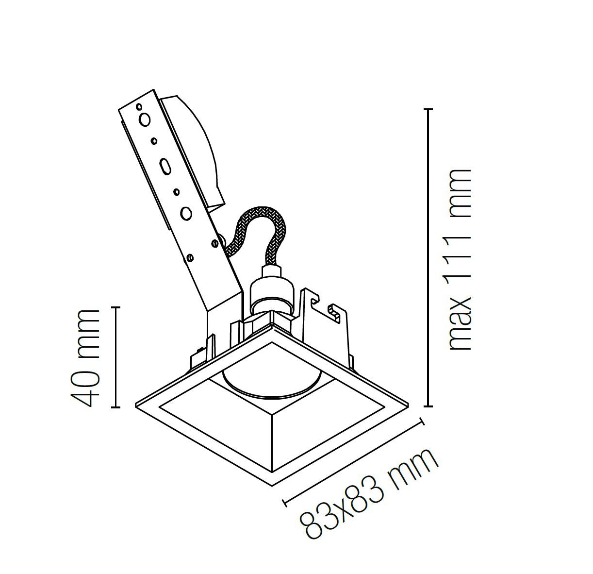 Алюминиевый утопленный квадратный прожектор Fan Europe Lighting INTEC ARCH-00062538 - Вид №2