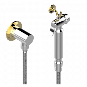 G2L-5840/7 Душ гигиенический: 1.25 м шланг, крючок, вывод для душа и лейка с клапаном (возможны только следующие покрытия A02, B01,C01, D03, E02, F01, G01,G02) Thg-paris Faubourg - чёрный фарфор Хром/золото