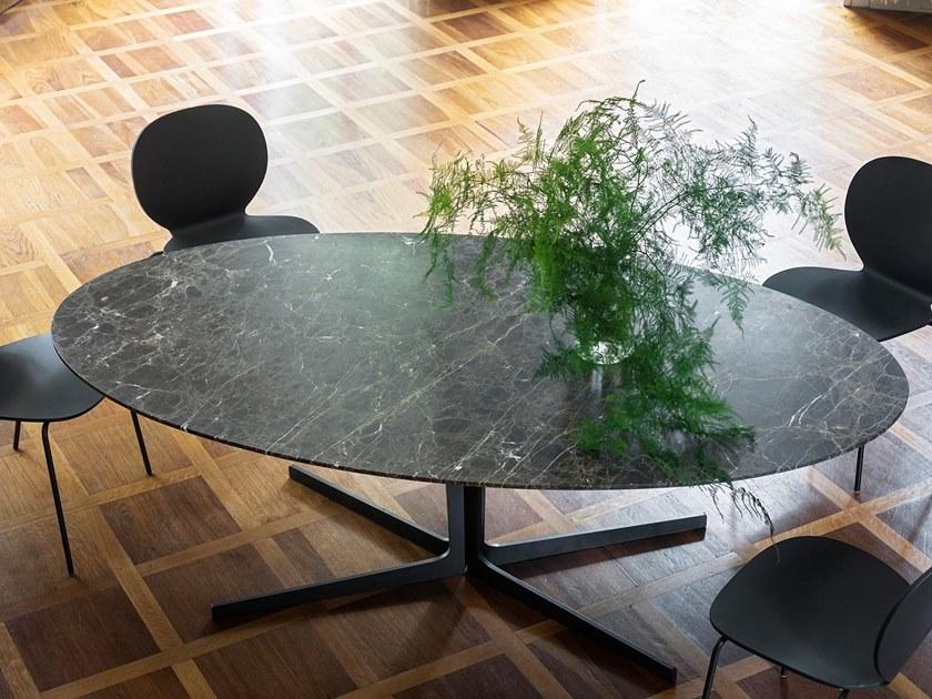 Tacchini Овальный мраморный стол sun-id-1401306 - Вид №1