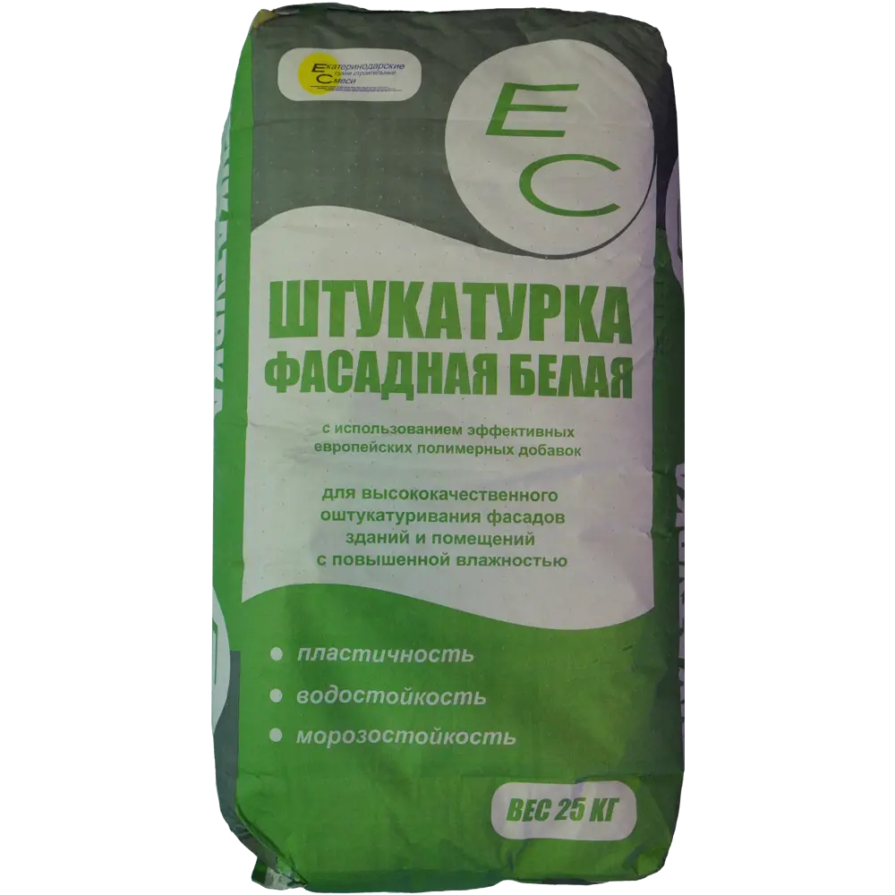 Штукатурка цементная ЕС фасадная белая 25 кг 82480941 STLM-2197355 EC