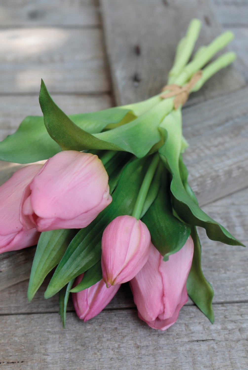 2941 220 a3 Букет искусственных тюльпанов, 5-кратный, 28 см, светло-фиолетовый H-andreas  - Вид №4