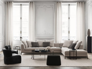 Угловой диван из ткани