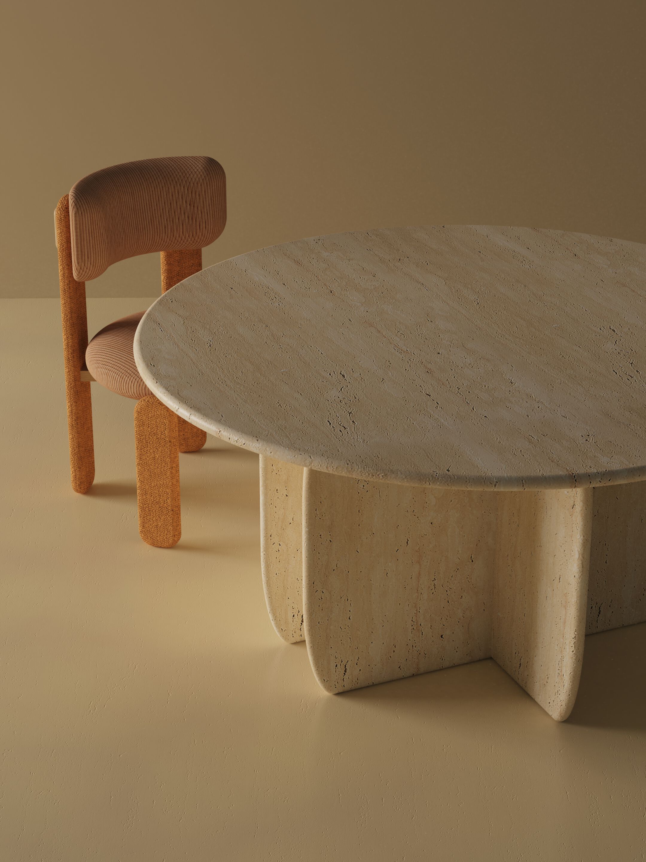 Круглый травертиновый стол Mambo Unlimited Ideas кактус ARCH-00135318 - Вид №1