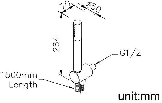 JUSTIME Душевой набор с лейкой и ручным душем Lucky 7 6777-xw - Вид №6