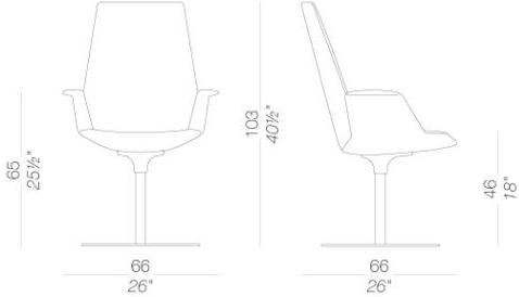 Lapalma Кресло для руководителя из ткани с подлокотниками Uno sun-id-1444477 - Вид №5