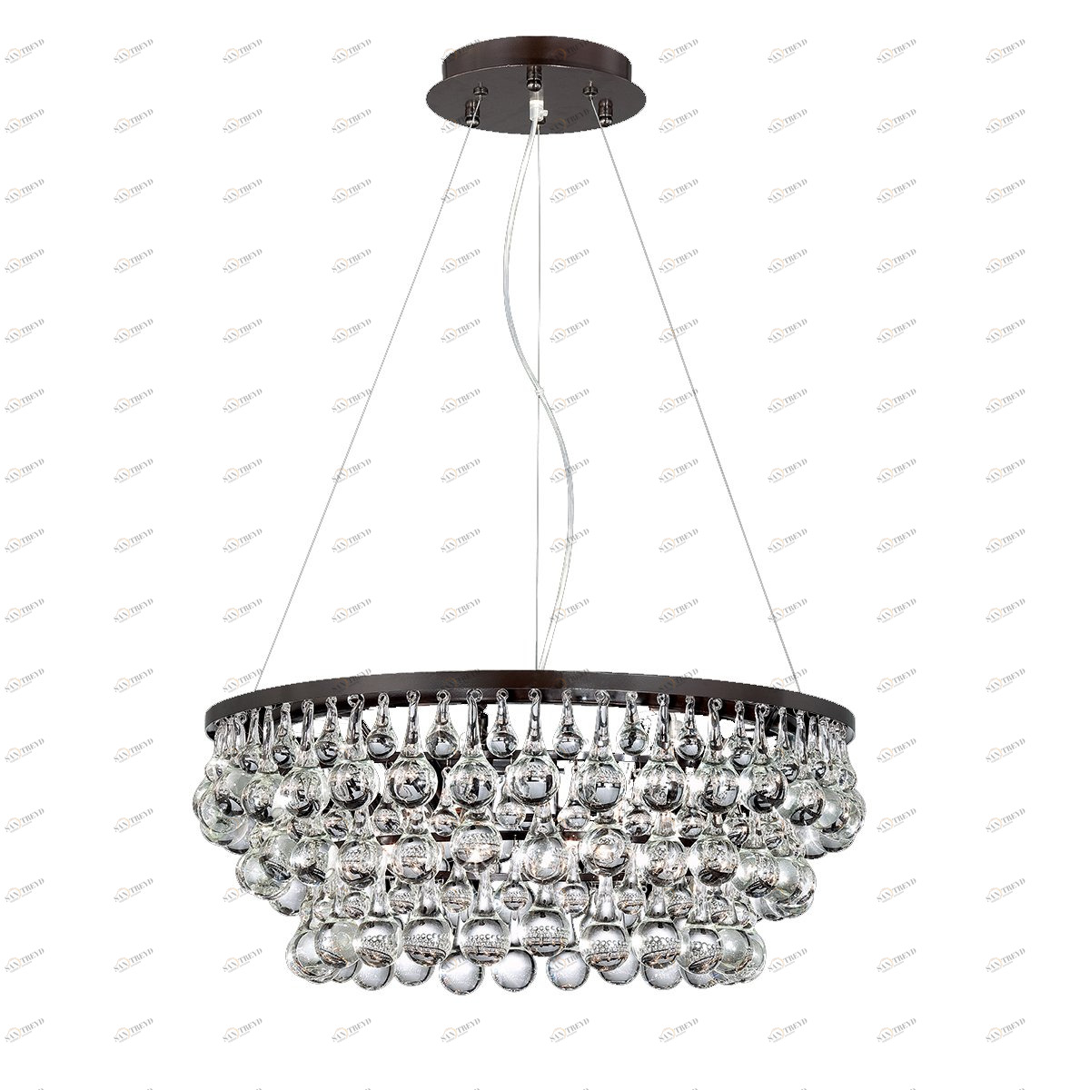 Люстра стеклянная 25х82 см черная Canto EF25690-8 DELIGHT COLLECTION ДИЗАЙНЕРСКИЕ 00-3883062 Прозрачный;черный 