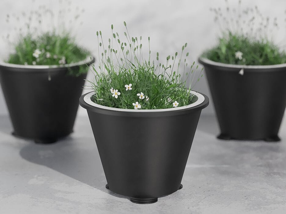 Круглый металлический плантатор DIMCAR OZAN ARCH-00013010 - Вид №1