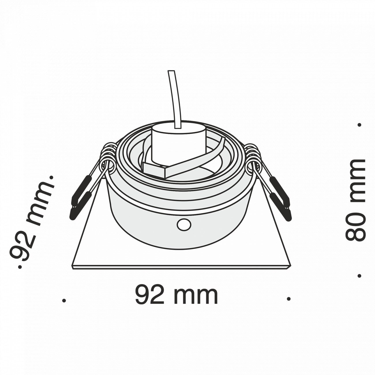 Встраиваемый спот черный Technical Akron DL026 TECHNICAL DOWNLIGHT 00-3957194 Черный  - Вид №1
