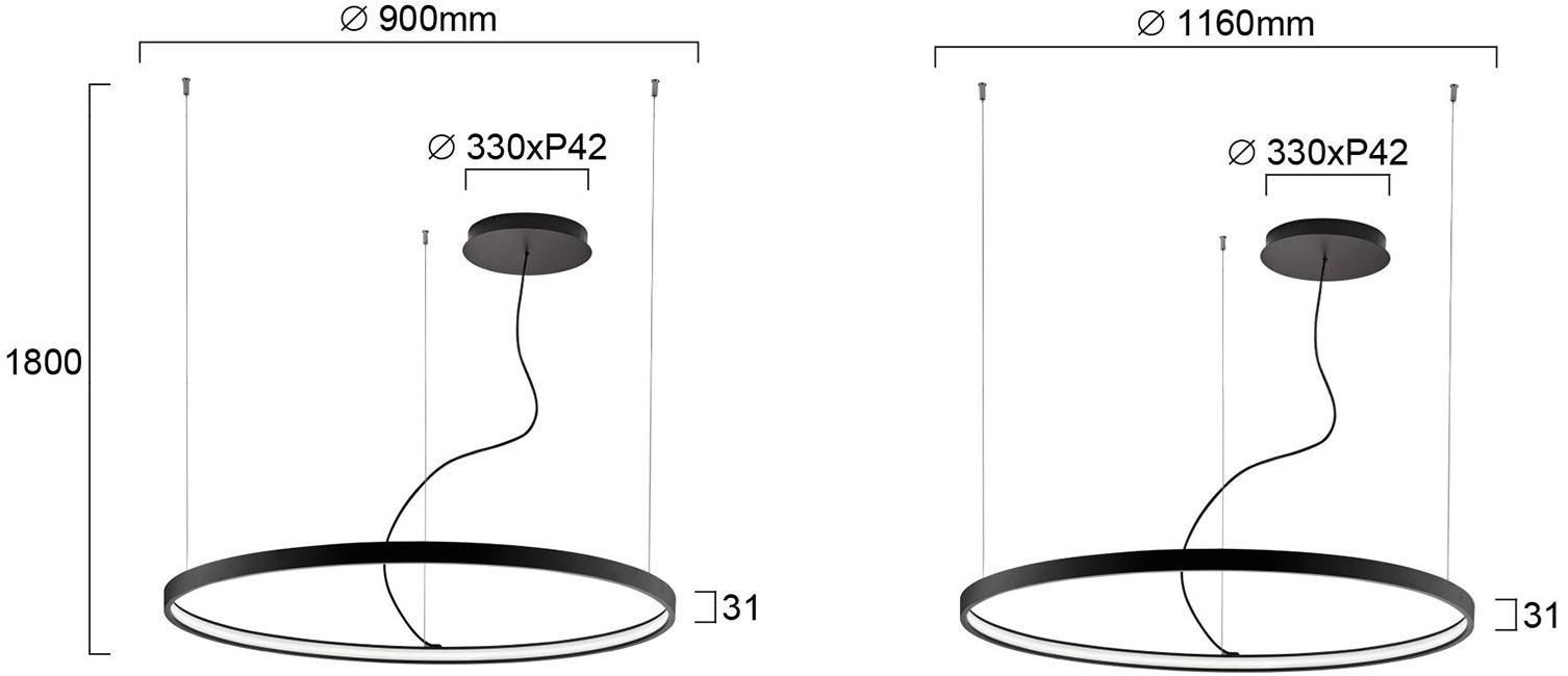 Terzo Light Светодиодный подвесной светильник из алюминия  V4224300, v4224400  - Вид №2