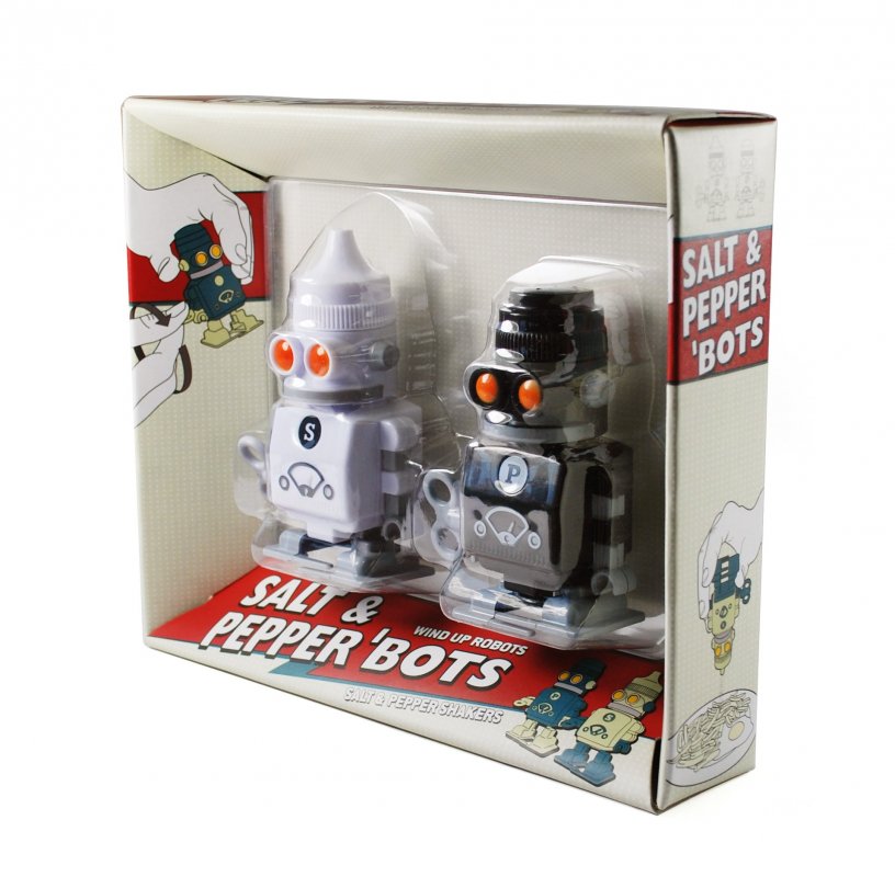 SK SAPBOT1 Заводные солонка + перечница 'bots Suck UK 