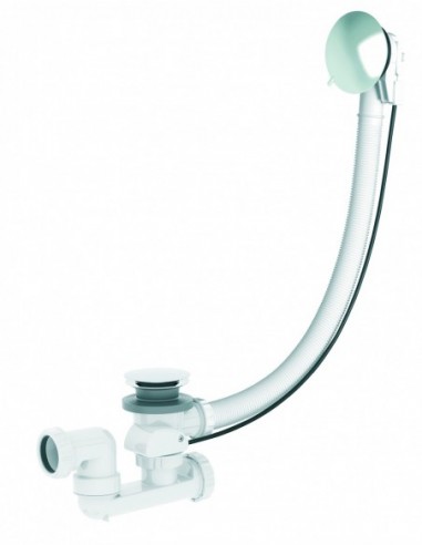 582000 000 00  Автоматический кабельный слив 650 мм для ванны, сифон, поворачивающийся на 360 °, NF, хром. Valentin Хром  - Вид №1