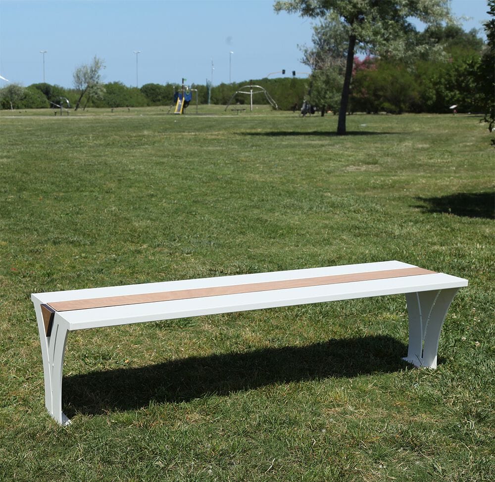 Стальная и деревянная скамья без спинки CITYSì Viktor ARCH-00048494 - Вид №11