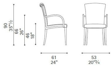 Poltrona Frau Стул с подлокотниками La collezione - tavoli e sedie sun-id-1463592 - Вид №1