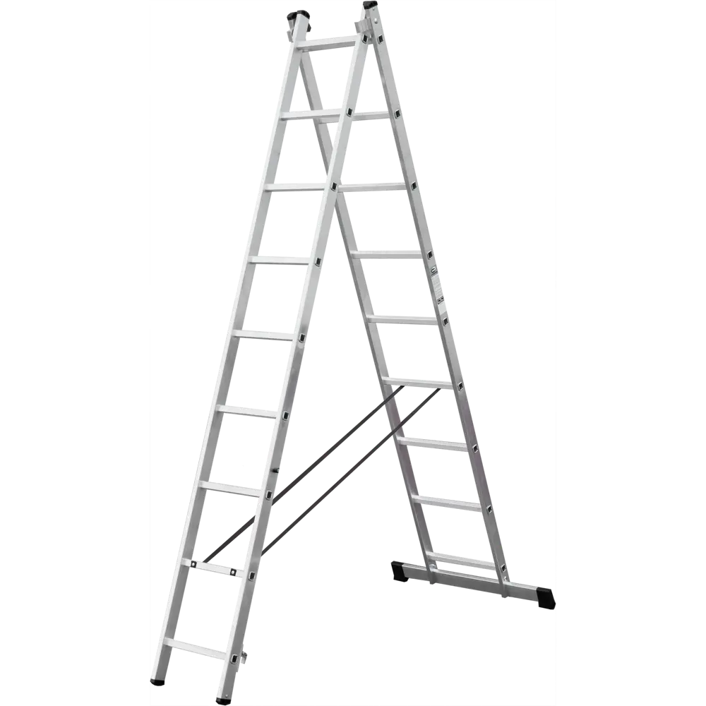 Лестница раскладная 2-секционная Standers до 3.92 м 9 ступени STLM-2033002 - Вид №1