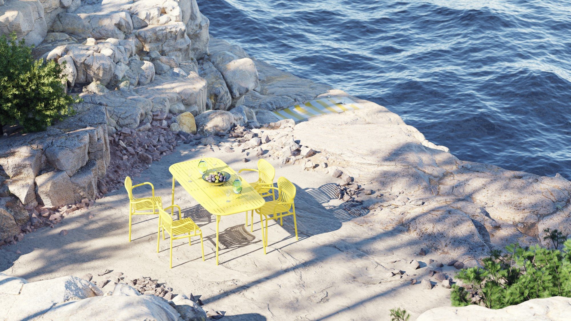 Алюминиевый штабелируемый стул с порошковым покрытием с подлокотниками Petite Friture выходные ARCH-00096326 - Вид №30