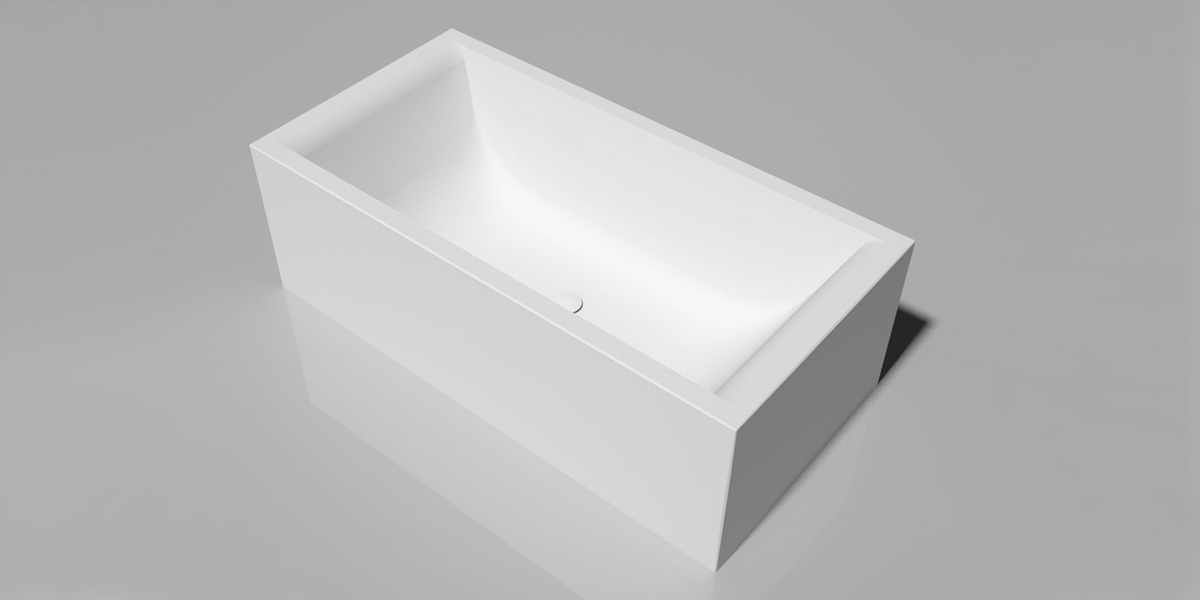 Dimasi Ванна прямоугольная отдельностоящая Coral Tub белая CRL0201 - Вид №3