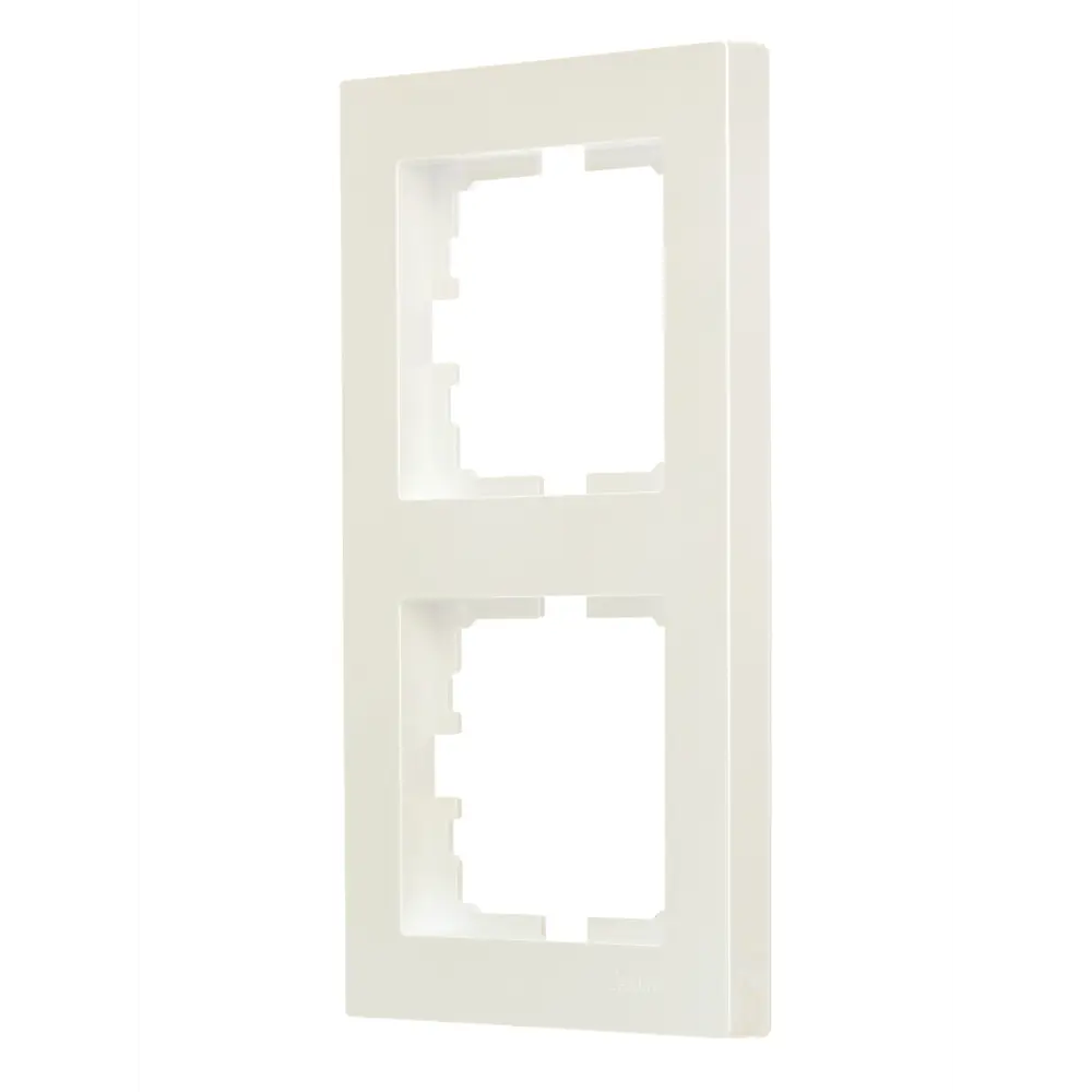 Рамка Lezard Karina Life для розеток и выключателей 2-постовая жемчужно-белая 89337202 STLM-1584470