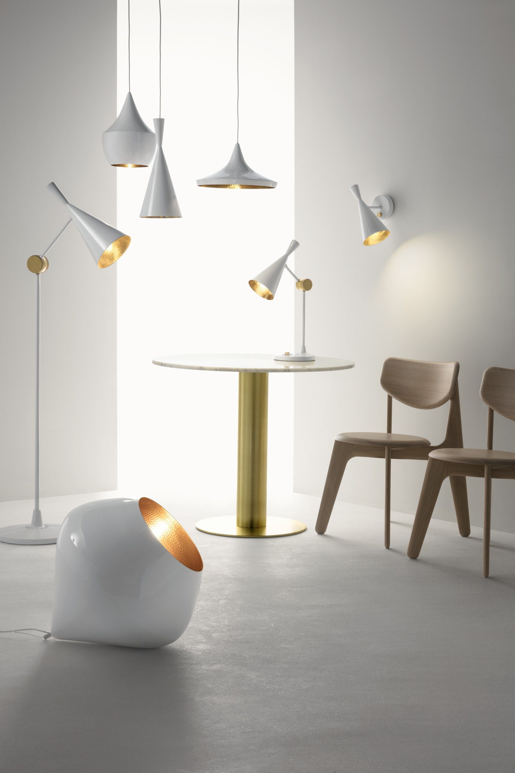 Круглый мраморный обеденный стол Tom Dixon Tube ARCH-00127480 - Вид №12
