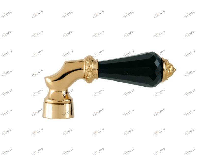 058645.FN0.30 Комплект ручек для душевой системы с черным кристаллом swarovski Античная латунь Mestre 
