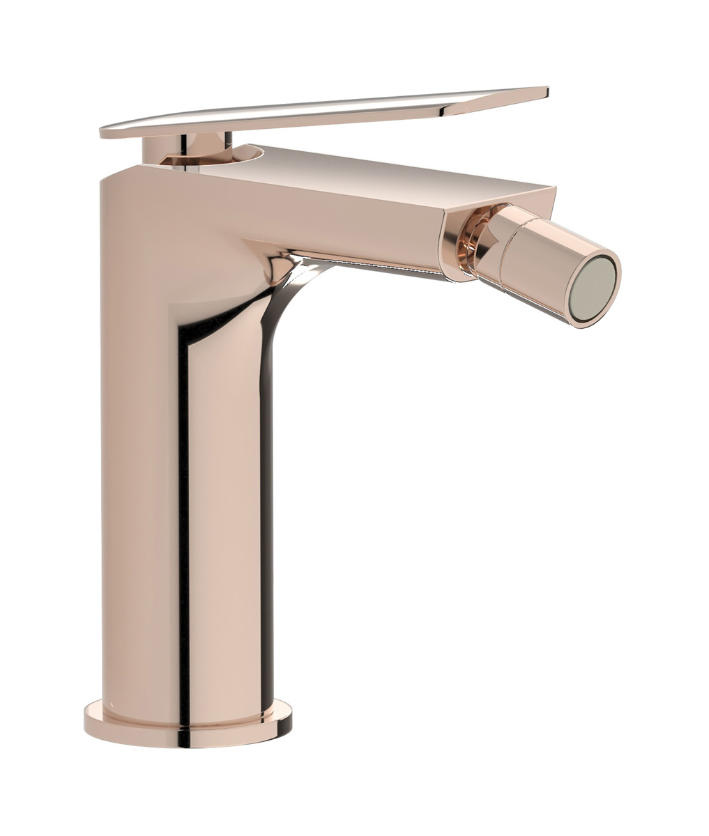 Смеситель для биде на 1 отверстие в комплекте с донным клапаном. WE ARE IB k2220rs Rose Gold K2