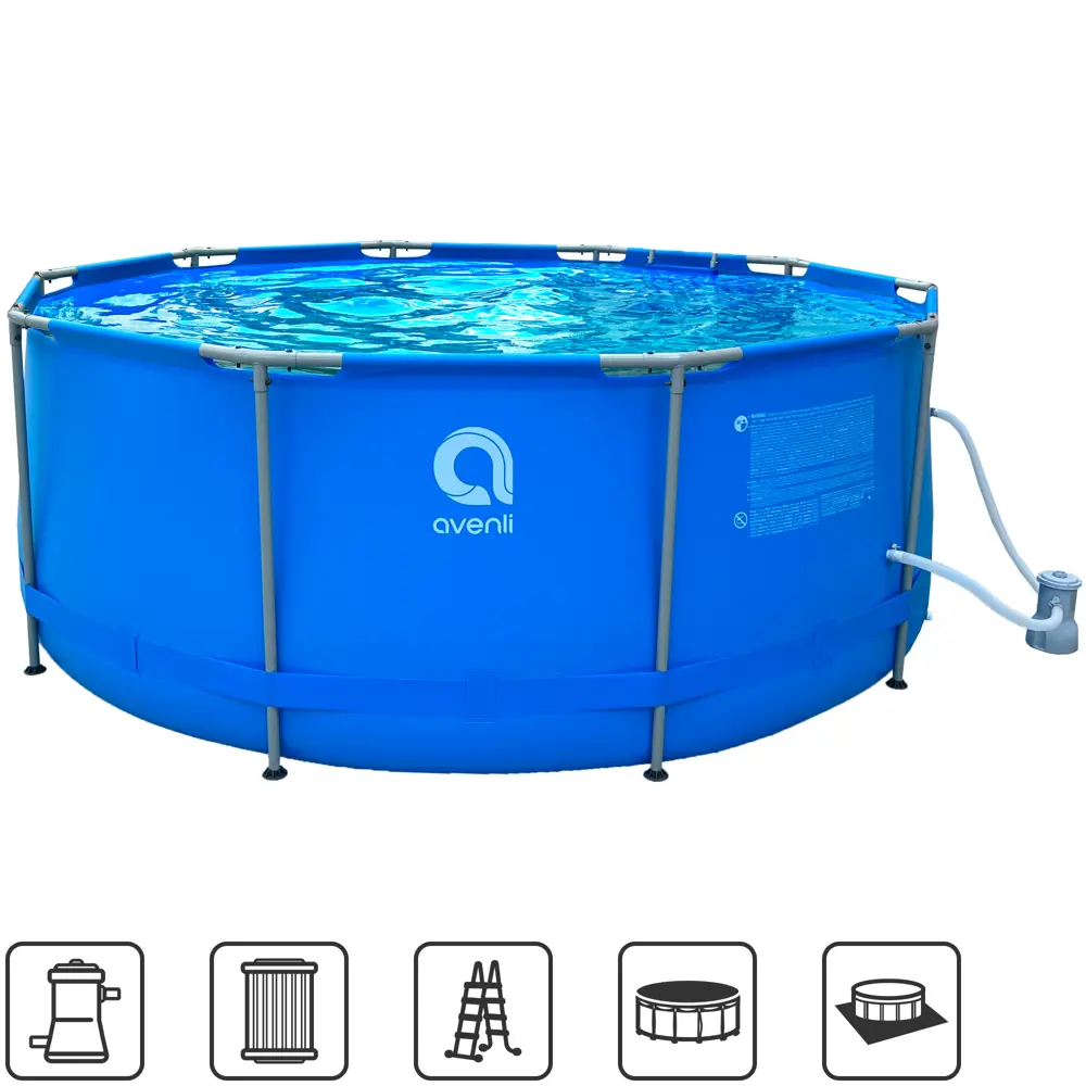 Каркасный бассейн Avenli для дачи 366x122 см с усиленным ПВХ 89335099 STLM-0965360