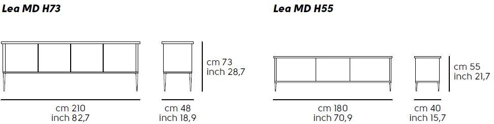 Midj Буфет деревянный с распашными дверцами и керамической столешницей Lea sun-id-1478357 - Вид №7