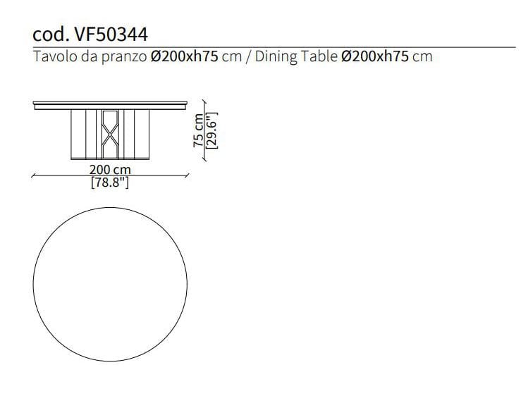 Деревянный обеденный стол Vittoria Frigerio GRIMALDI ARCH-00020153 - Вид №1