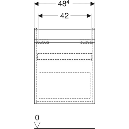 501.905.00.1 Шкафчик для раковины Geberit Renova Plan, с одним выдвижным ящиком и одним внутренним выдвижным ящиком Geberit  - Вид №45
