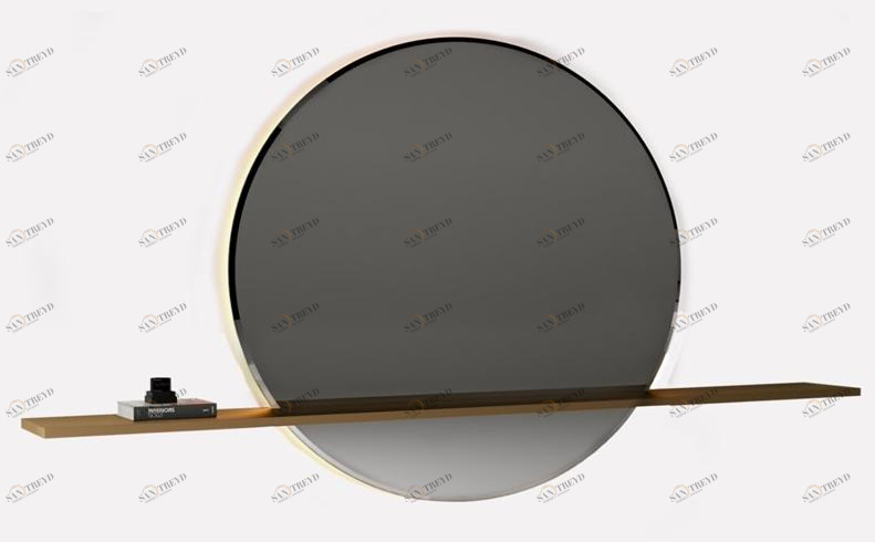 MORADA Металлическое зеркало с полкой для входа Rondito Rondito mirco