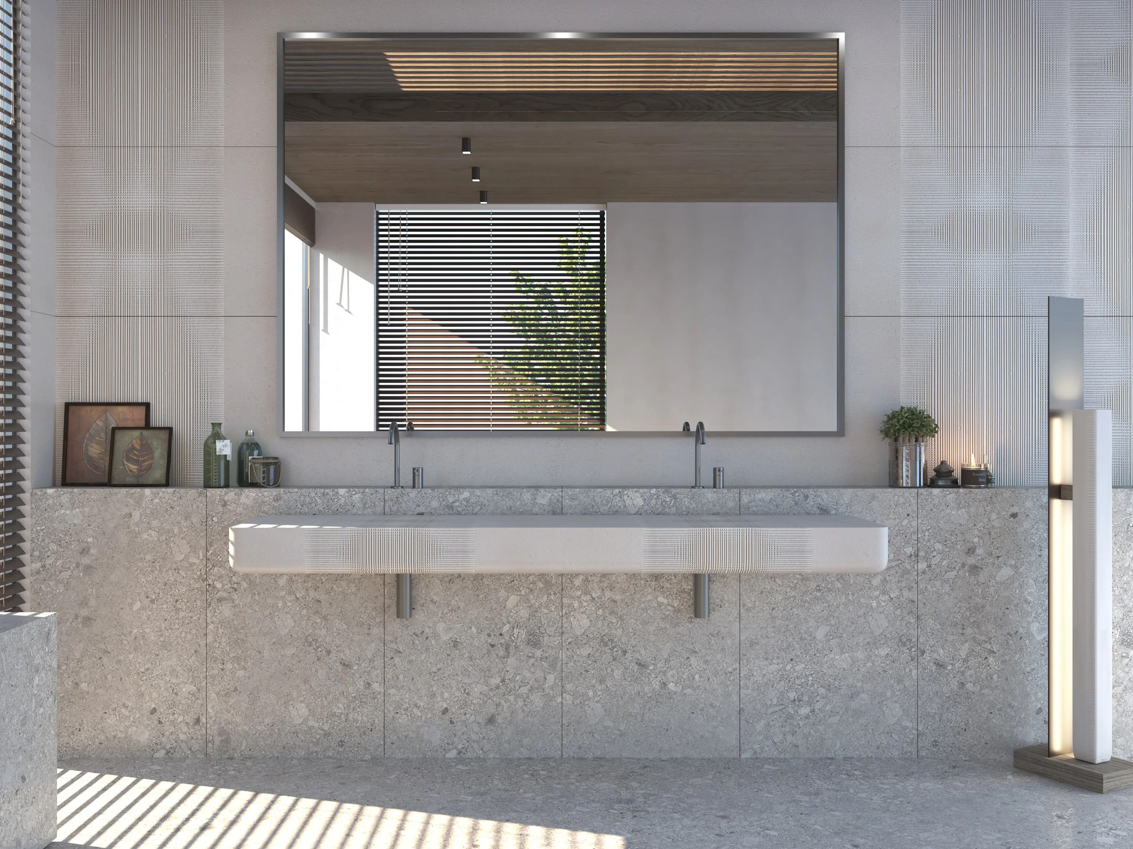 Двойной подвесной умывальник из натурального камня Davani Meridian ARCH-00133910 - Вид №3