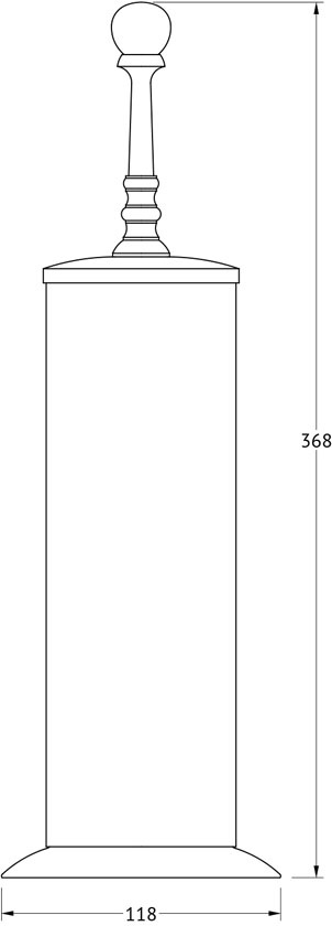 STI 630 Туалетный ерш с крышкой напольный 3SC STILMAR ANTIQUE COPPER Treesseci 3SC - Вид №1