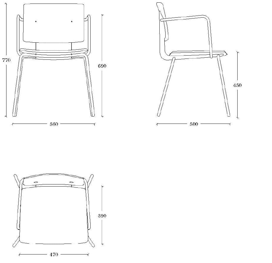 Кожаный стул с подлокотниками ONDARRETA Дон ARCH-00150715 - Вид №6