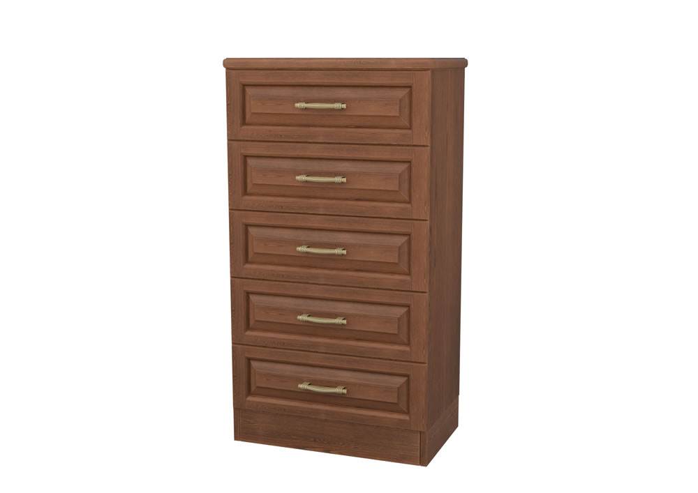 Комод высокий с 5 ящиками беленый дуб "Эдем" DREAMLINE КОМОДЫ "ЭДЕМ" 163302 Молочный;слоновая кость  - Вид №1