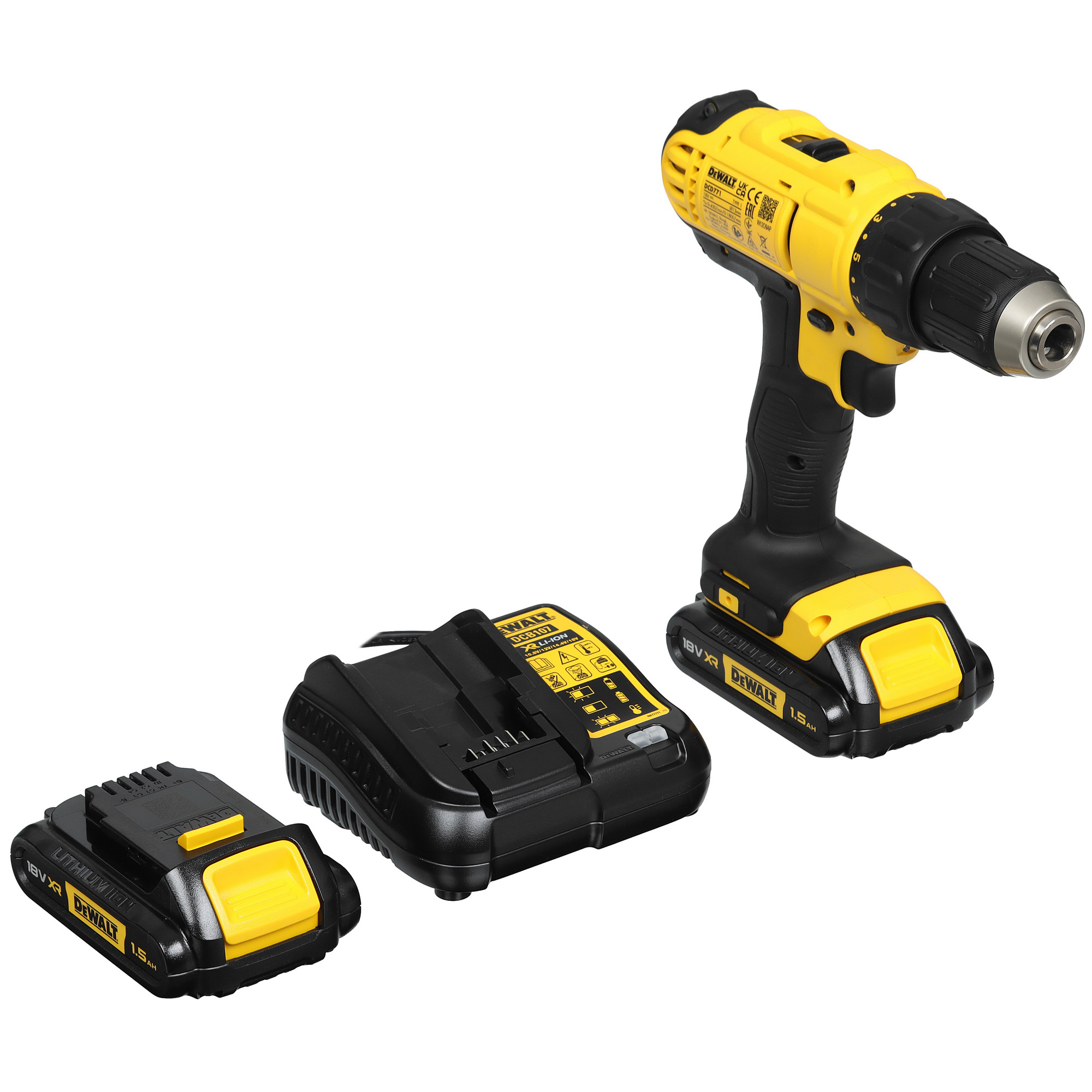 Дрель-шуруповерт DeWalt DCD771C2 XR FLEXVOLТ 18/54V 5443673 STDN-0041729 - Вид №1