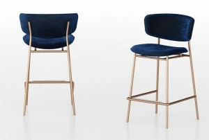 Calligaris Бархатный табурет с подставкой для ног Fifties