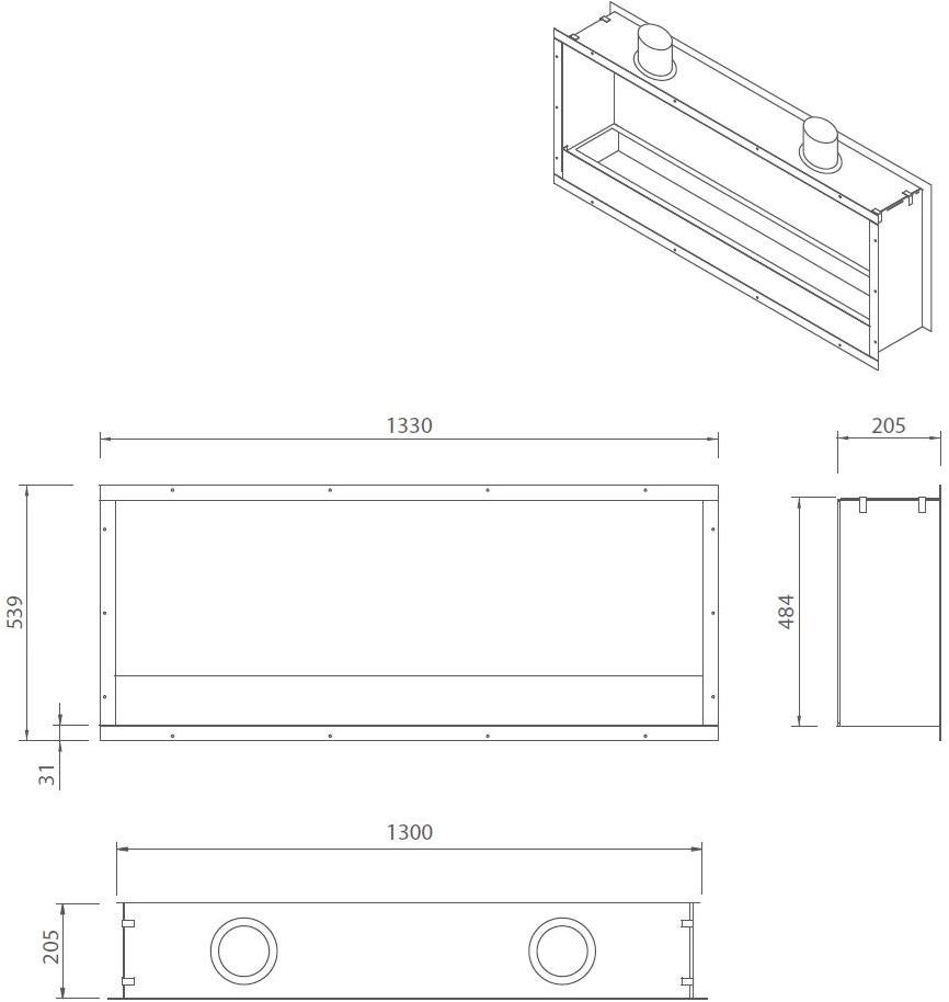 BRITISH FIRES Настенный металлический камин на биоэтаноле без дымохода sun-id-1370181 - Вид №1