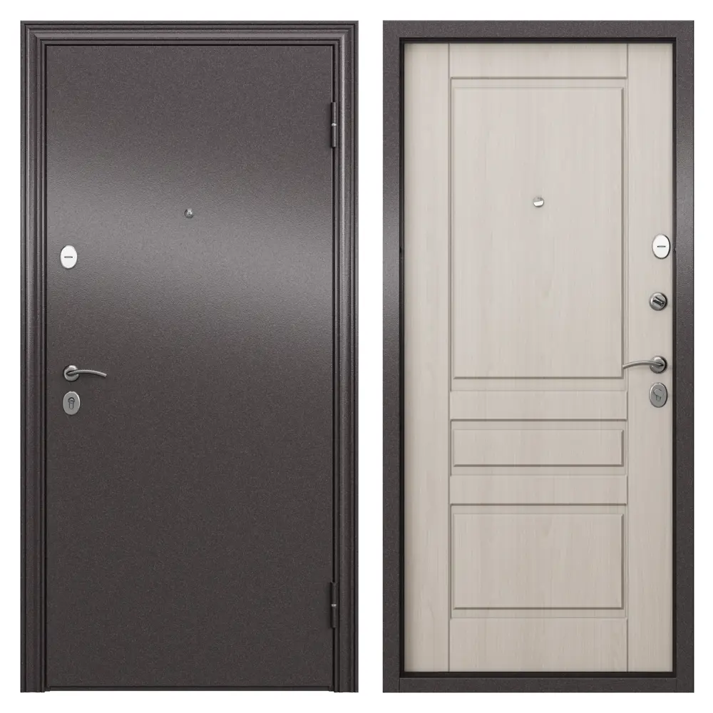 Дверь входная металлическая Страйд Летиция 860 мм правая цвет кремовый TOREX STLM-2141426