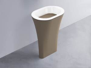 AMLA65-BL+AMPILO-AN+AMCOLO-AN Раковина Amedeo Ovale отдельностоящая cielo Enjoy + Amedeo