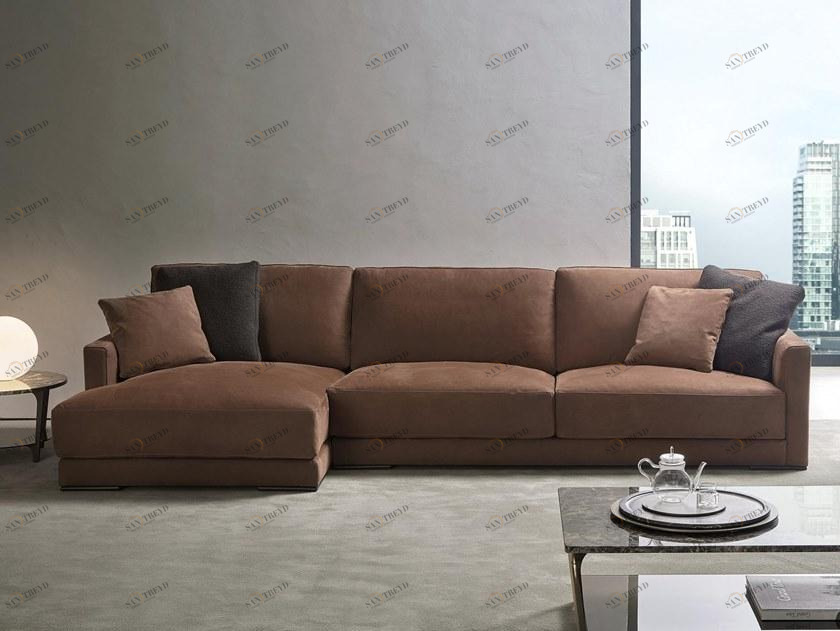 Marelli Модульный диван из нубука с шезлонгом William sun-id-1392291