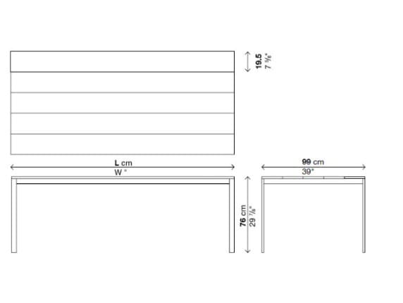 Прямоугольный садовый стол из тикового дерева Kristalia Be-Easy ARCH-00093847 - Вид №9