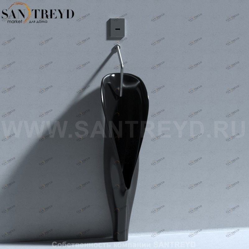 473004 Настенный писсуар, уринал с мушкой Kerasan Artwork