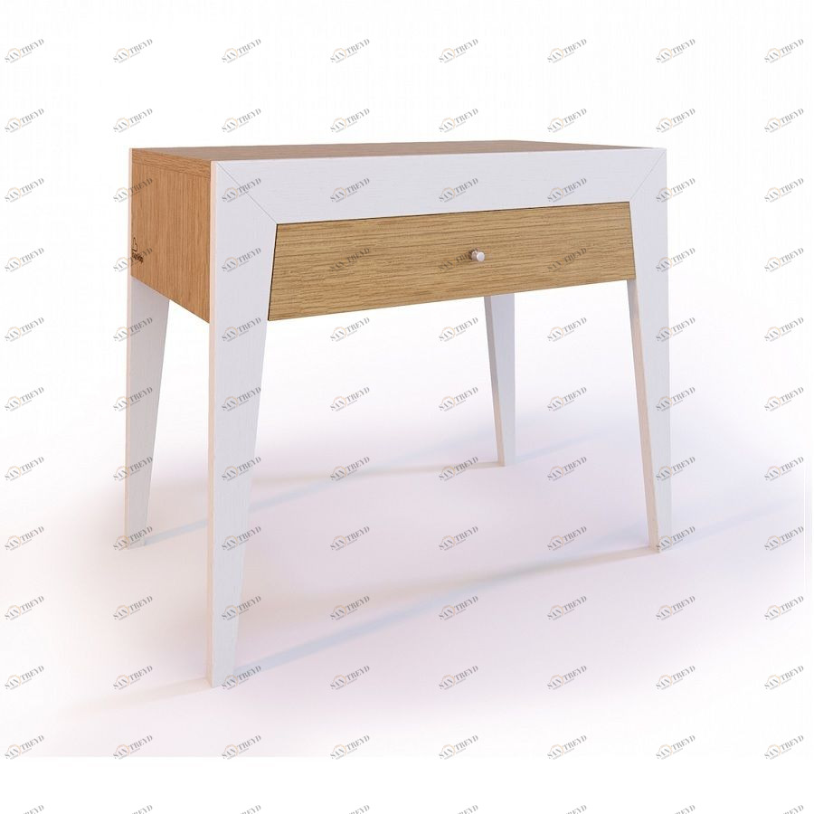 Тумба прикроватная Still, белая, большая, без полки BraginDesign BR0168БД