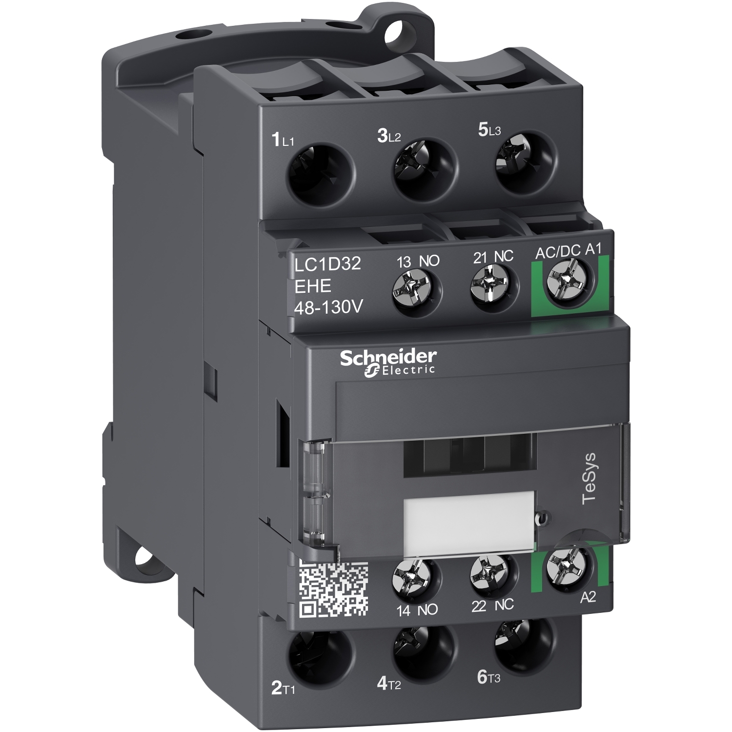 LC1D32EHE КОНТАКТОР D 3P AC3 440В 32A, КАТУШКА УПР. 48-130В AC/DC, ЗАЖИМ ПОД ВИНТ Schneider Electric TeSys 