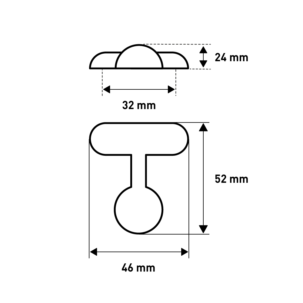 Мебельная ручка  Капля, 52x46x24, хром LJPS0187 Public Steel Россия  - Вид №5