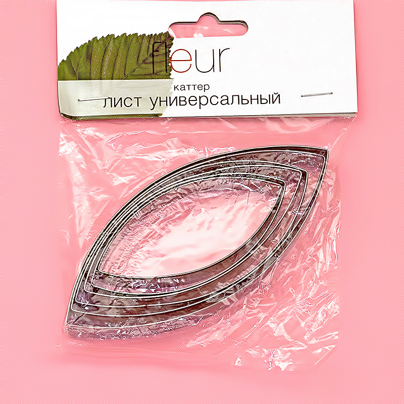 02-0003 Форма (каттер) №14 Лист универсальный (средний) Fleur 