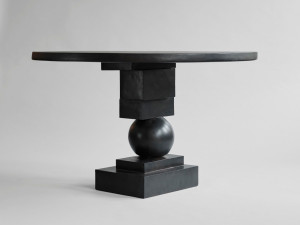 Круглый стол из волокнистого бетона