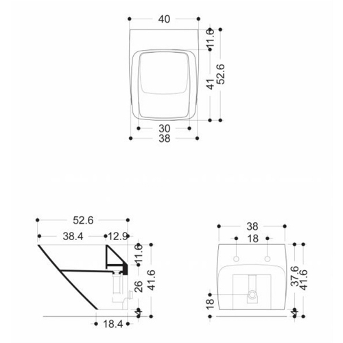 8086 Биде подвесное ATMOSFERE AXA ONE Santreyd - Вид №1