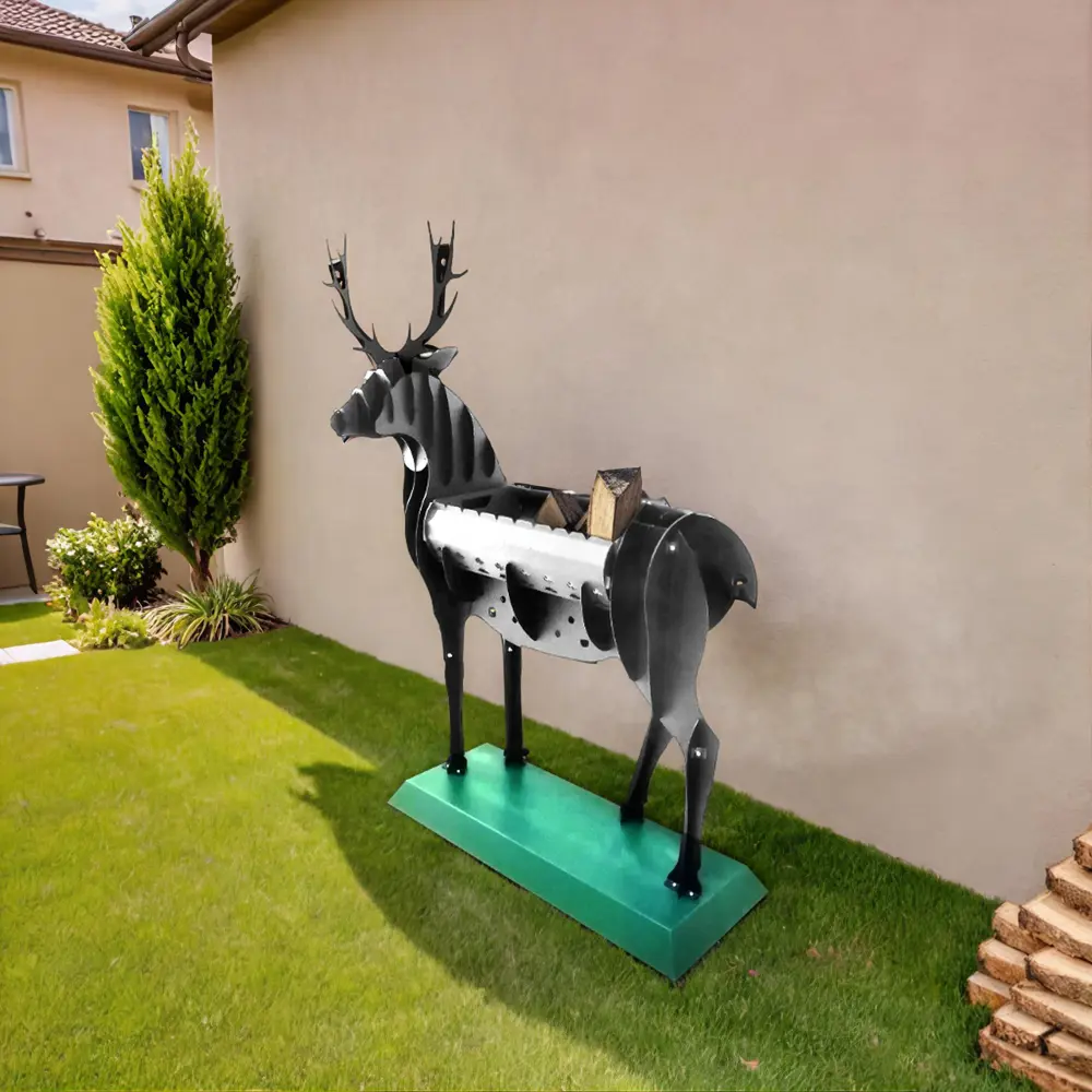 Мангал стационарный Firewood Олень 42.5x90x100.5 см сталь черный STLM-2157635 - Вид №3