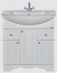 Тумба Валерия-75 с 2 ящ. белая фактур. с раков.меб. Стиль-750