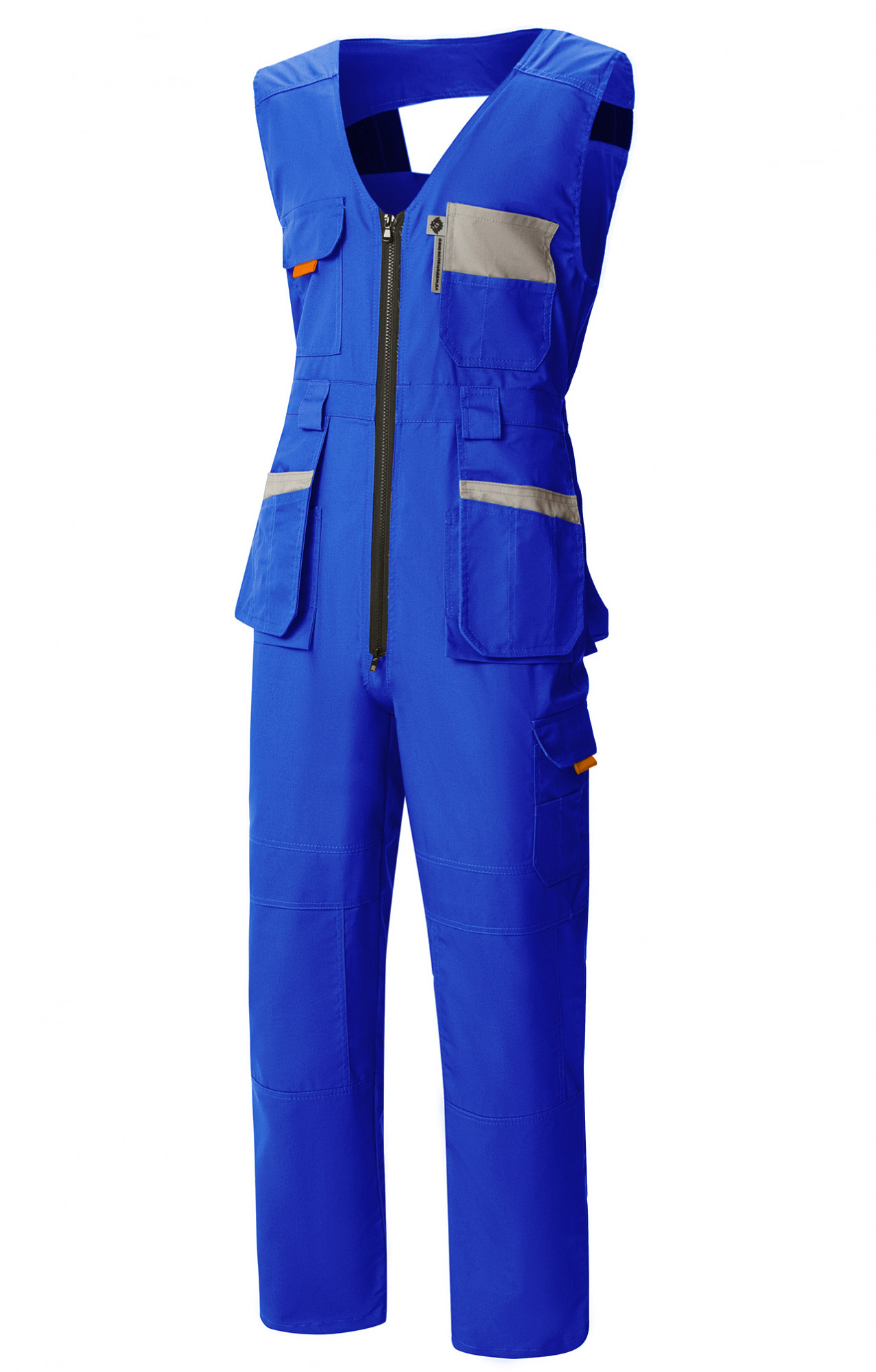 65660 Полукомбинезон "Профессионал" василек-светло-серый  Летняя спецодежда  размер 52-54/182-188 